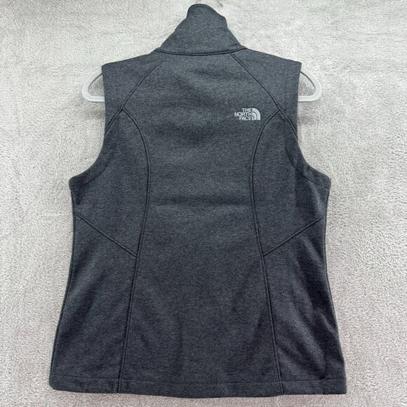 The North Face Sweater Women M Heather Dark Gray Full Zip Ridgeline Vest Hike - Picture 10 of 11